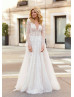 Ivory Lace Tulle V Back Fairy Wedding Dress Ivory Lace Tulle V Back Fairy Wedding Dress